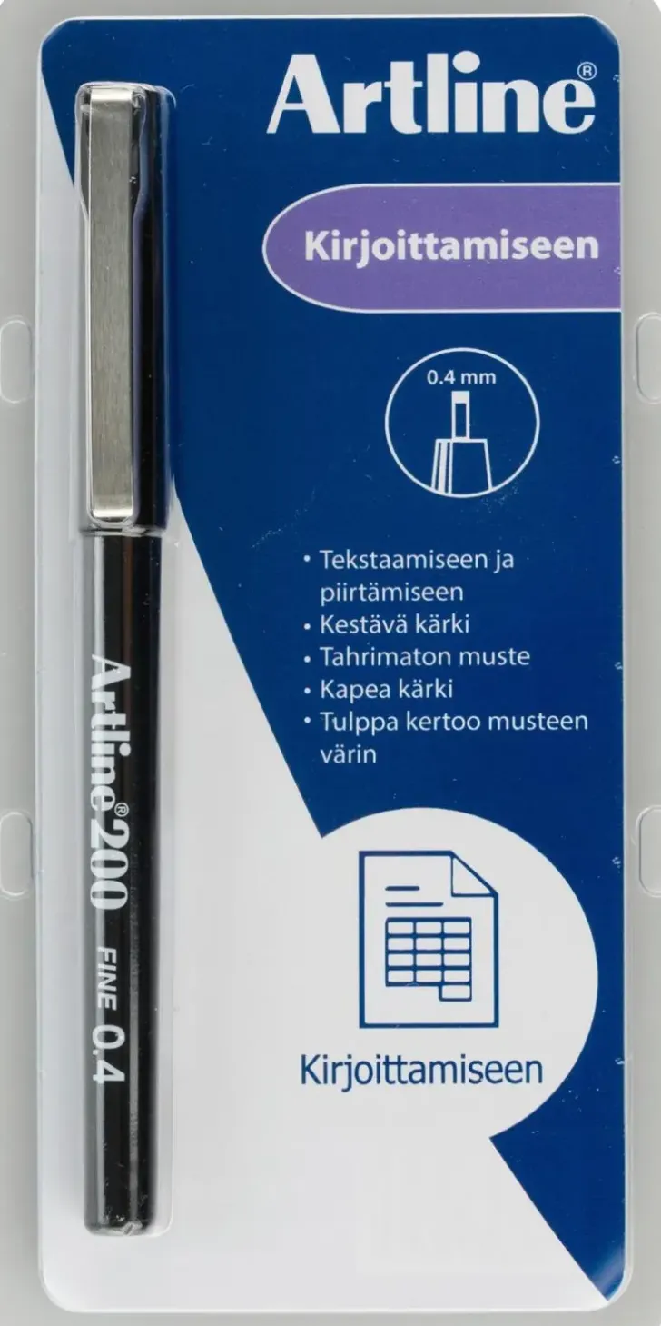Artline Kuitukyna 200 0,4Mm Musta