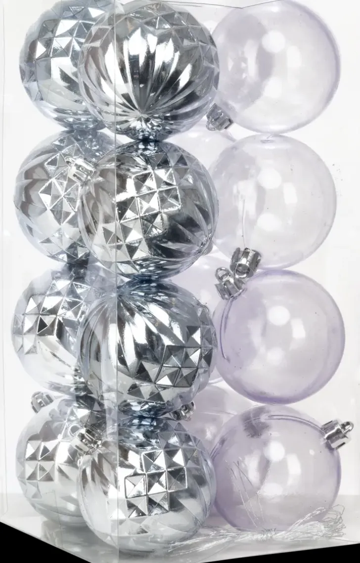 Carrefour Joulupallo 6 Cm 16 Kpl, Vaaleansininen