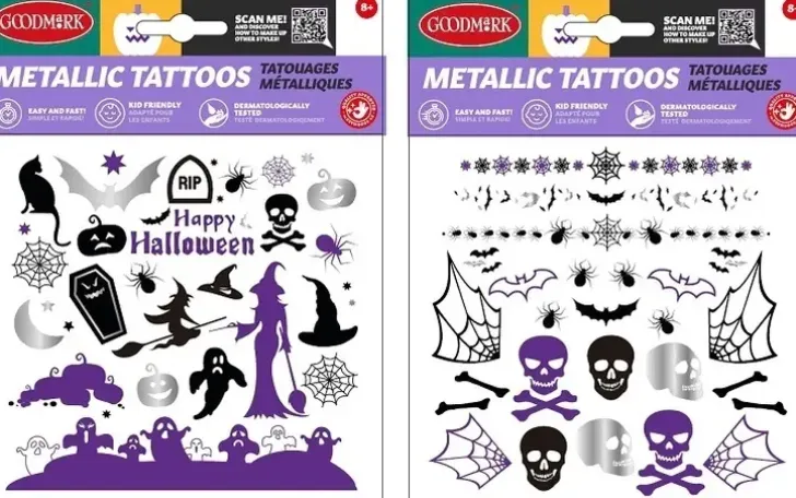 Halloween Kasvotarrat Metalli, Lajitelma