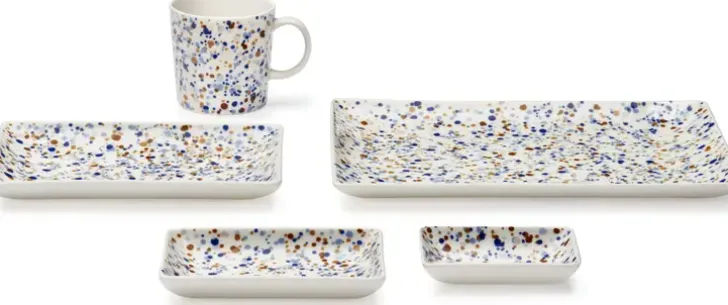 Iittala Oiva Toikka Collection Lautanen A7 7X10Cm Helle Sininen-Ruskea
