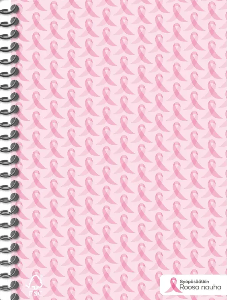 Kierrevihko A5 80 Sivua Roosa Nauha Lajitelma