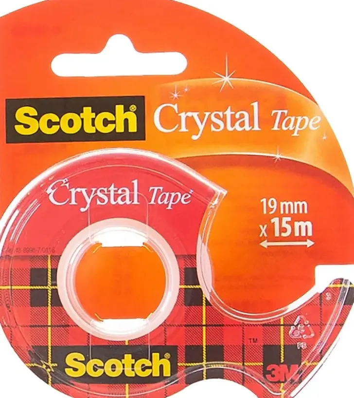 Scotch® Crystal Clear-Teippi, 19 Mm X 15 M, 1 Rulla + Kasiteline