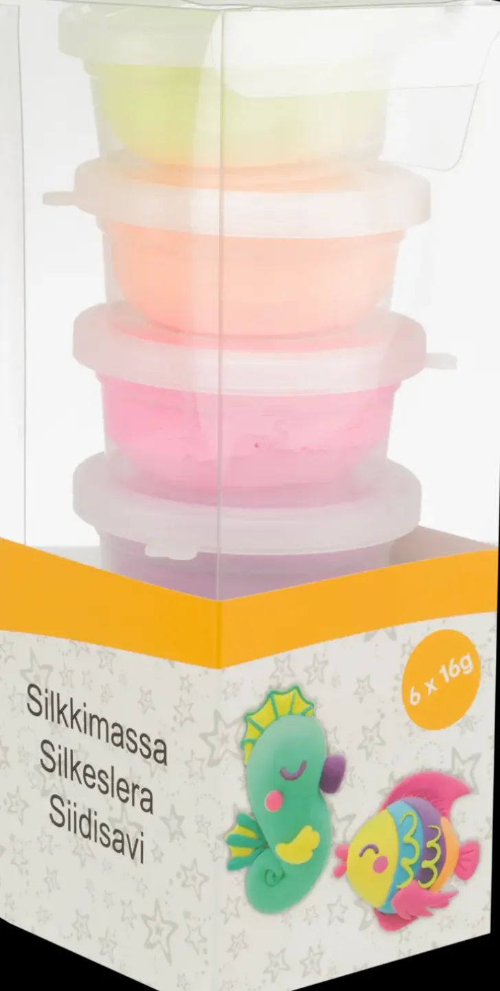 Silkkimassa 6 Kpl Pastellivarit