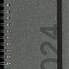 Taskukalenteri Time System Memory Eko Musta 2024
